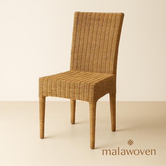 Modern African chair made with sustainable weaving techniques